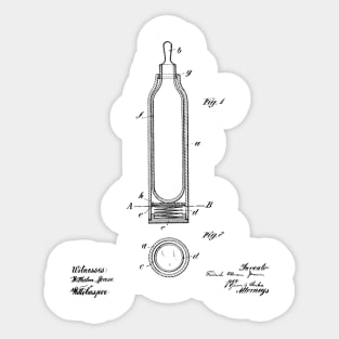 Nursing Bottle Cover Vintage Patent Hand Drawing Sticker